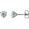 Genuine 14 Karat White Gold 1.00 Carat Diamond Stud Earrings