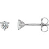 Genuine 18 Karat White Gold 0.25 Carat Diamond Stud Earrings
