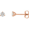 14 Karat Rose Gold 0.33 Carat Diamond Stud Earrings