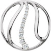 14 Karat White Gold 0.75 Carat Diamond Journey Pendant