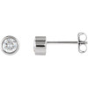 Buy Platinum 0.50 Carat Bezel Set Post Stud Earrings