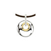Two-Tone Round Genuine Diamond Circle Necklace