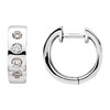 14 Karat White Gold and Rhodium Plated 0.33 Carat Diamond Earrings