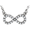 Buy 14 Karat White Gold 0.10 Carat Diamond Infinity 16 inch Necklace