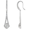 14 Karat White Gold 0.75 Carat Diamond Chandelier Earrings