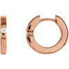 14 Karat Rose Gold .07 Carat Diamond Hoop Earrings