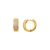 White Diamonds set in 14 Karat Yellow Gold 0.33 Carat Diamond Hoop Earrings