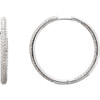 Buy 18 Karat White Gold 0.50 Carat Diamond Inside Outside Hoop Earrings