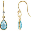 Shop Swiss Blue Topaz and Diamond Earrings