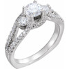 Diamond Ring in 14 Karat  Gold 0.85 Carat Diamond Engagement Ring