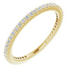 Genuine Diamond set in 14 Karat Yellow Gold 0.33 Carat Diamond Stackable Ring Size 4