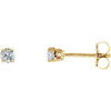 14 Karat Yellow Gold 0.20 Carat Diamond Post Stud Earring