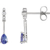 Shop Genuine Tanzanite and Diamond Earrings