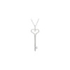 Diamond Necklace in Diamond Heart Key Necklace or Pendant