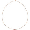 White Diamond Necklace in 14 Karat Rose Gold 0.33 Carat Diamond Bezel 18 inch Necklace
