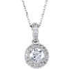 Buy 14 Karat White Gold 0.50 Carat Diamond 18 inch Necklace