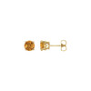 14 Karat Yellow Gold 6mm Round Citrine Post Stud Earrings