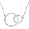 Genuine  14 Karat White Gold 0.33 Carat Diamond Circle 18 inch Necklace