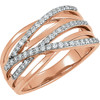Buy 14 Karat Rose Gold Rhodium Plated 0.33 Carat Diamond Ring