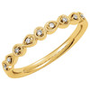 14 Karat Yellow Gold .04 Carat Diamond Ring Size 7