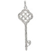 Sterling Silver 0.10 Carat Diamond Vine Key Pendant