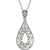 Sterling Silver 0.10 Carat Diamond 18 inch Necklace