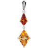 Madeira Citrine, Citrine and Diamond Pendant