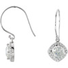 14 Karat White Gold 2 0.20 Carat Diamond Earrings