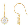 14 Karat Yellow Gold 2 0.20 Carat Diamond Earrings
