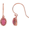 14 Karat Rose Gold Rhodolite Garnet Earrings