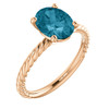 Blue Topaz in 14 Karat Rose Gold London Blue Topaz