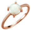 Shop 14 Karat Rose Gold Fire Opal Cabochon Ring