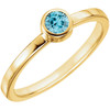 Blue Zircon in 14 Karat Yellow Gold Blue Zircon