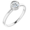 Sapphire in Platinum 5 mm Round Sapphire Ring