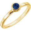 Genuine  14 Karat Yellow Gold Genuine Blue Sapphire Ring