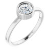 Genuine Diamond set in 14 Karat White Gold 0.60 Carat Diamond Ring