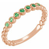 14 Karat Rose Gold Lab Created Emerald Stackable Ring