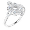 Platinum 0.37 Carat Diamond Clover Ring