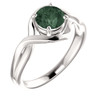 14 Karat White Gold Lab Grown Lab Grown Alexandrite Ring