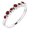 Sterling Silver Mozambique Garnet Bezel Set Ring