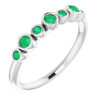 Emerald Ring in Platinum Emerald Bezel Set Ring