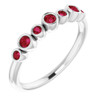 Ruby Platinum Ruby Bezel Set Ring