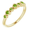 Peridot in 14 Karat Yellow Gold Peridot Bezel Set Ring