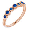 Genuine Sapphire Ring in 14 Karat Rose Gold Genuine Sapphire Bezel-Set Ring  