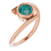 Lab Grown Alexandrite set in 14 Karat Rose Gold  Created Lab Grown Alexandrite