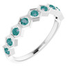 Lab Grown Alexandrite set in 14 Karat White Gold Lab Grown Alexandrite Stackable Ring