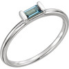Platinum London Blue Topaz Stackable Ring