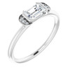 Sapphire in Sterling Silver Sapphire and .02 Carat Diamond Stackable Ring