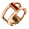 Buy 14 Karat Rose Gold Ruby Baguette Ring