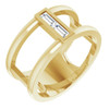 Genuine Diamond set in 14 Karat Yellow Gold 0.25 Carat Diamond Baguette Ring